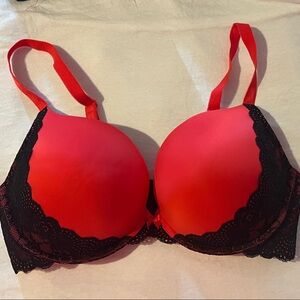 Torrid Scarlet Bra with Black Lace Accents